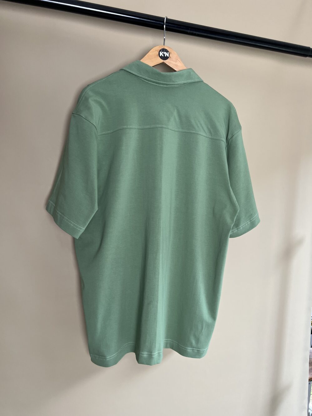 Camisa de algodón verde musgo - Imagen 2