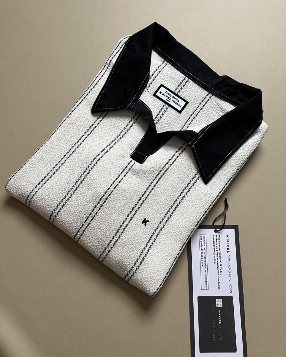Camisa Polo Trama negra